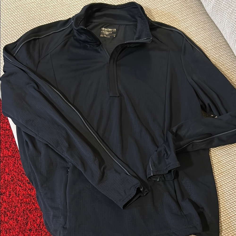 Black Athletic Quarter Zip Top